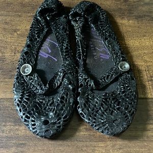 Blowfish flats textured lace cutout shoes